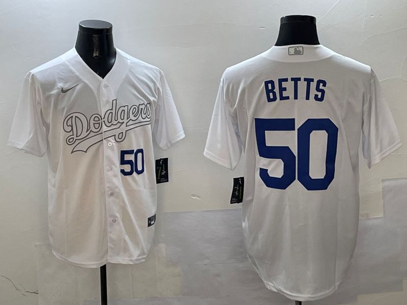 Men Los Angeles Dodgers #50 Betts White Fashion Edition Game 2025 Nike MLB Jersey style 11->los angeles dodgers->MLB Jersey